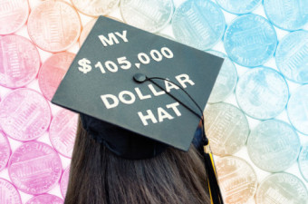 Woman in graduation cap